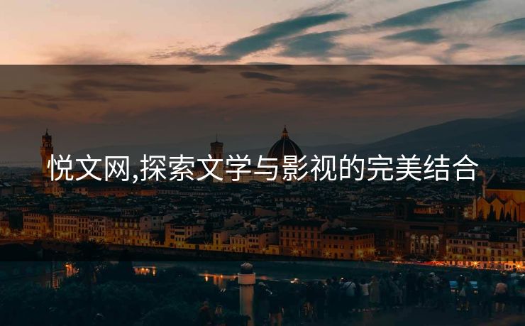 悦文网,探索文学与影视的完美结合