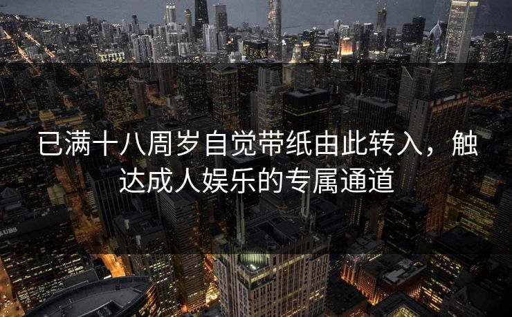 已满十八周岁自觉带纸由此转入，触达成人娱乐的专属通道